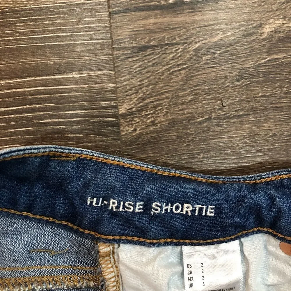 American Eagle High Rise Shortie Shorts